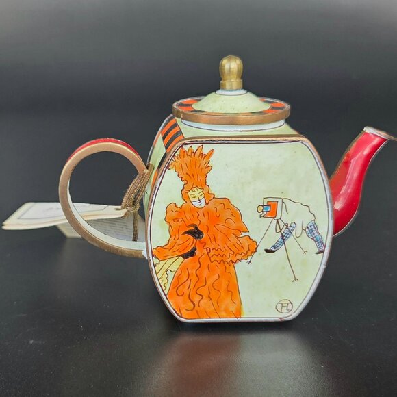 Vintage - Kelvin Chen - Miniature Enameled on Copper Tea Kettle - No.1284 - Picture 6 of 10